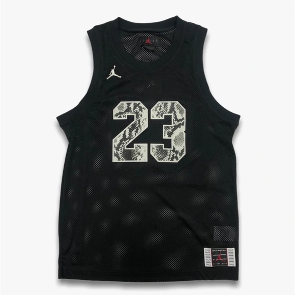 Nike Air Jordan XI AJ11 Jumpman Legacy Jersey CI0304-010 (Black/Snakeskin) - Picture 1 of 2